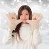 Nuevos Guantes de Felpa con Garra de Gato y Pata de Conejo de Estilo Coreano para Mujer, de Dedos Completos, Terciopelo Espesado, Lindos, para Adultos y Estudiantes, Pata de Oso, para Mantener el Calor
