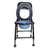Silla de Inodoro para Mujer Embarazada Mayor Paciente Discapacitado Silla de Baño para Inodoro Silla de Inodoro con Ruedas Ajustable de Acero Inoxidable