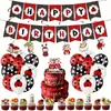 Traje de globos con tema de mariquita transfronterizo, globos de puntos ondulados, animales de dibujos animados, diseño de fiesta de cumpleaños