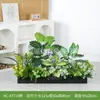 Combinação de Paisagismo com Plantas Verdes Simuladas Hc-At7, Flores Simuladas e Decorações de Flores Artificiais, Ornamentos Decorativos para Floreiras de Pátio Externo