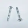 Tornillos no estándar M6*40 de cabeza hexagonal con cabeza plana redonda de paraguas, tornillos autorroscantes de media rosca con cola plana