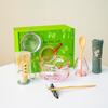 Juego de Té Matcha de Vidrio 7 Piezas Transparente Alto Borosilicato Rosa Set de Caja de Regalo Japonés Tazón para Matcha Batidor de Té Venta al por Mayor