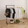 Cabide de roupas para casa transfronteiriço quarto multifuncional simples haste única haste dupla prateleira de armazenamento de chão prateleira para sapatos e chapéus atacado de fábrica