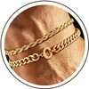 Pulseira Cuban Twist de Aço Inoxidável com 26 Letras para Comércio Exterior Transfronteiriço, Joia Fashion e Ajustável
