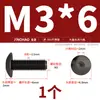 Tornillos de Cabeza Hexagonal Grande de Acero Inoxidable 304 Negros, Tornillos de Cabeza Plana Grande, Pernos de Cabeza Redonda Tipo Champiñón M2-M8