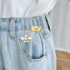 Broche de Dibujos Animados con Texto Inspirador Decoración para Mochila de Estudiante Insignia de Ánimo Diario Carácter Chino Regalo para Niños para el Inicio de Clases