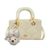 Nova Bolsa Quadrada Pequena com Padrão de Diamante Bolsa de Mão Versátil Exquisita para Mulheres Moda de Alto Padrão Bolsa Tote Pequena de Luxo Leve Bolsa de Ombro Transversal