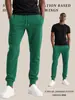 Pantalones deportivos ajustados para hombre transfronterizos, cómodos pantalones largos atléticos de punto, disponibles en tallas grandes y múltiples colores, listos para venta al por mayor y personalización de marca privada