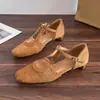 Zapatos Retro Franceses con Tira en T y Tacón Grueso N3211-1, Modelo Nuevo 26, Punta Fina Poco Profunda, Zapatos Transpirables de Tacón Medio con Suelas Suaves