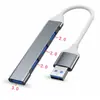 Concentrador USB 3.0 de cuatro puertos, concentrador multi-alta velocidad, divisor USB para computadora, extensor USB de 4 puertos.