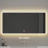 Espejo de baño de alta definición, espejo de maquillaje con luces, espejo de tocador iluminado anti-niebla para pared, espejo para lavabo con pantalla táctil inteligente