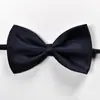Pajarita Puntiaguda para Hombre Formal Estilo Coreano Puntiaguda Doble Capa Novio Boda Vino Tinto Pajarita Negra para Mujer