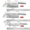 Set de Seis Piezas de Acero Inoxidable ASAKH Cuchillo para Cortar Carne y Verduras Doméstico Cuchillo de Cocina Afilado de Doble Uso Set de Regalo