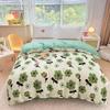 Conjunto de Lençol de Cama de Algodão Cashmere Vegetal Escovado para Colcha Individual de Quatro Peças Fronhas Roupa de Cama para Dormitório Estudantil Estilo Moderno Simples