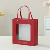 Caja de Regalo Souvenir Empaque Caja Vacía Ventana Transparente Caja Deslizable Bufanda Toalla Caja de Dulces de Cumpleaños