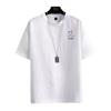 Dropshipping Transfronterizo Seda de Hielo Transpirable Manga Corta para Hombre Verano Nuevo Estilo Coreano Camiseta Estampada Sencilla Holgada Casual Manga Corta para Hombre