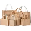 Bolsa de Linho Atacado Sacola de Juta DIY Bolsa de Mão de Linho Ecológica Bolsa de Linho Padrão de Logo Imprimível
