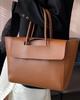 Cor Sólida 2026 Nova Grande Capacidade Estilo Coreano Tendência Business Retrô Para o Dia a Dia Bolsa de Mão Bolsa Tote Simples e Fashionável Bolsa Feminina