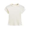 Kardashian Básico Básico Ajustado Cuello Redondo Top 2025 Verano Nuevo Retro Sexy Camiseta Manga Raglán para Mujer