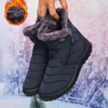 Botas de Nieve Gruesas con Forro de Felpa para Mujer Tallas Grandes Estilo Nuevo de Invierno para Mujer Cremallera Lateral Multicolores Botas Cortas de Tobillo de Algodón Botas para Madre