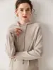 Suéter Holgado y Suave de Cachemir con Capucha Sin Costuras de Una Línea, Nuevo Estilo Otoño e Invierno 2026 para Mujer, Suéter de Lana Tejido Raglán