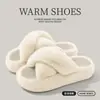 2026 Novas Pantufas de Pelo de Celebridade da Internet para Mulheres, Calçado Externo, Solado Grosso Antiderrapante, Outono e Inverno, Pantufas de Algodão Confortáveis para Casa