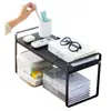 Estantería Retráctil Simple Estante de Almacenamiento Estante de Almacenamiento para Escritorio de Oficina Mesa Multi-Nivel Organización de Escritorio Estante Pequeño