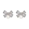 Fones de Ouvido Huawei Freeclip com Presilhas de Orelha de Diamante Decoradas com Mini Laços de Zircônia, Acessórios de Fone de Ouvido de Nicho com um Estilo Único