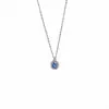 Collar de Plata de Ley S925 Yinchen con Piedra de Color Zircón Forma de Gota de Agua para Mujer, Diseño de Nicho de Moda con Incrustación de Zircón, Cadena para Clavícula, Artículo Popular de Internet