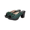 Zapatos de Mujer Verano Punta Abierta Sandalias de Piel Suave para Mujer Tacón Alto Grueso Calzado de Exterior Antideslizante Zapatos de Mujer