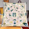 Nuevo Otoño 90 Bufanda Cuadrada China Hecha a Mano Estampada Taiwanesa Seda de Sarga de Alta Calidad Bufanda para la Cabeza Chal Bufanda Francesa de Moda para Mujer