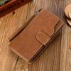 Cartera de mano para hombre Hengsheng Billetera larga Cartera de cuero encerado para hombre Cartera de cuero Crazy Horse Vintage Europea y Americana