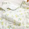 Manta de Gaze de Algodão de Bambu de Seis Camadas Cor Pura para Bebê Manta de Fibra de Bambu para Recém-Nascido Toalha de Banho Infantil para Jardim de Infância