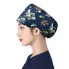Gorro Quirúrgico de Algodón Puro para Cabeza Grande para Hombres y Mujeres, Gorro de Trabajo, Gorro de Enfermera, Gorro de Dibujos Animados Elástico Venta al por Mayor