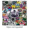 50 piezas de pegatinas de música electrónica, DJ geniales y elegantes, tendencia musical transfronteriza, pegatinas decorativas impermeables para altavoces y computadoras