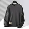 Camiseta de Manga Larga para Jóvenes Hombres, Capa Base, Estampado de Marca de Moda, Top Otoño/Invierno, Sudadera