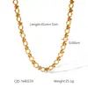 Collar Combinado de Acero Inoxidable Transfronterizo Europeo y Americano Collar de Lujo Accesible de Alta Gama Estilo Ins Collar Retro Personalizado de Oro de 18 Quilates para Mujer