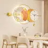 Pintura Decorativa de Restaurante Estilo Moderno Simples com Relógio, Arte de Parede com Fundo de Pedra e Arenito Pintura para Pendurar na Parede