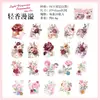Pacote de Adesivos ZABC Fragrância Leve Série Flores Raras Fita Washi de Flores para Diário Material DIY Adesivos Decorativos 20 Folhas por Pacote 6 Estilos para Escolher