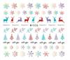 Pegatinas de Arte para Uñas de Navidad de Invierno Comercio Electrónico Transfronterizo Japón y Corea del Sur Marca de Agua Copo de Nieve Pegatinas de Arte para Uñas de Navidad de Invierno