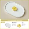 Portaincienso de Yeso Flor de Cerezo Hecho a Mano de Fábrica con Bandeja para Cenizas, Soporte de Incienso de Escritorio, Elegante Difusor de Incienso de Piedra