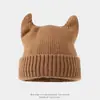 Gorro de Punto Pequeño Diablo para Niños y Niñas Bebé Lindo Orejas de Gato Gorro de Punto Otoño e Invierno Bebé Caliente Lana Gorro Marca de Moda