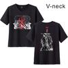 Estilo Nova Espada Transfronteiriço Lenda Berserk Série Periférica Animação Estampa Moda Casal Gola V Manga Curta