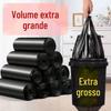 Sacos de lixo portáteis extra grossos para uso doméstico e de cozinha, tipo colete preto, Fabricantes de Sacos Plásticos, grande quantidade de rolos no atacado
