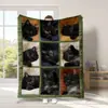 Manta retro de gato lindo más vendida en Amazon transfronterizo con estampado digital de imágenes de mascotas, cubierta de felpa