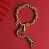Pulsera de Siete Colores Reencarnación Cinco Colores Estilo Xizang con Caja Gahu Thangka, Cuerda de Algodón a Juego, Pulsera Tejida Estilo Étnico Venta al por Mayor
