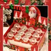 Caixa de música de bola de cristal de Natal com luzes coloridas e neve automática, um item decorativo para vitrines de shoppings, e um presente