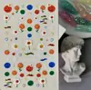Adesivos de Unha Artística Face Sorridente Amarela 5D Em relevo Estéreo Padrão Criativo DIY Adesivos de Unha para Crianças Modelo Hg