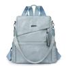 Mochila Antirrobo para Mujer 2025 Nueva Moda Cuero Suave Doble Propósito Gran Capacidad Mochila de Viaje Ligera para Desplazamiento Bolsa Escolar