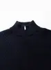 Cárdigan de Punto con Cremallera para Hombre, Primavera y Otoño, Cuello Alto, Holgado, Manga Larga, Delgado, Suéter Chaqueta de Cuello Alto